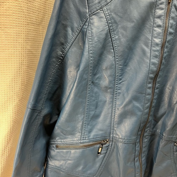 Christopher & Banks Faux Leather Jacket Sz L - Picture 2 of 11